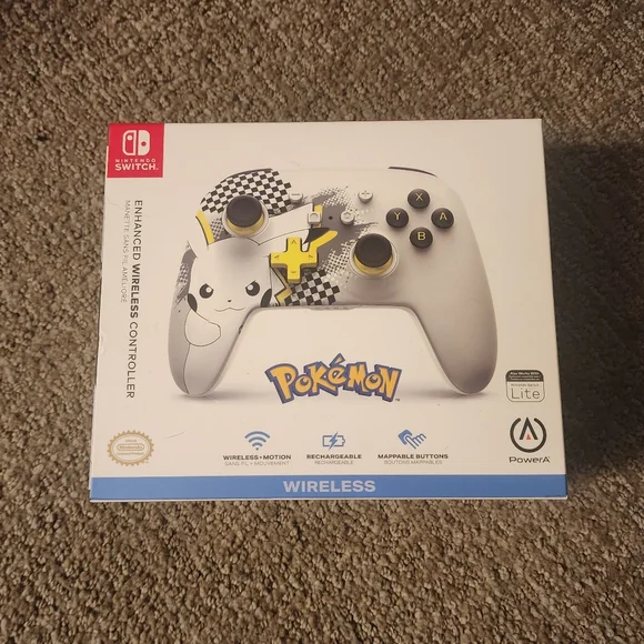 Pokémon Wireless Controller for Nintendo Switch - White Power A. - Picture 1 of 3